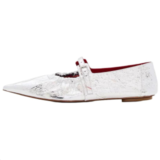 Plan C metallic ballet flats Women's