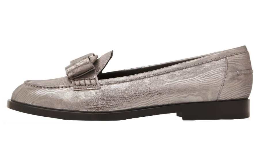 FERRAGAMO Viva Leather Casual Shoes Women's Gray