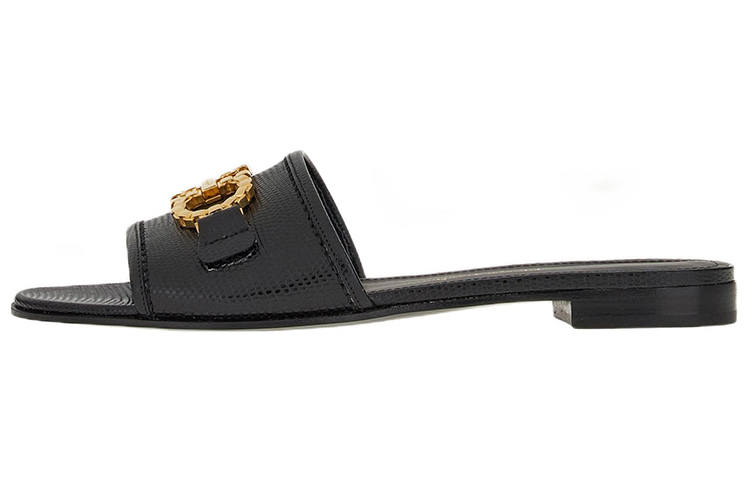 FERRAGAMO Gancini Slide Slippers Women's Black