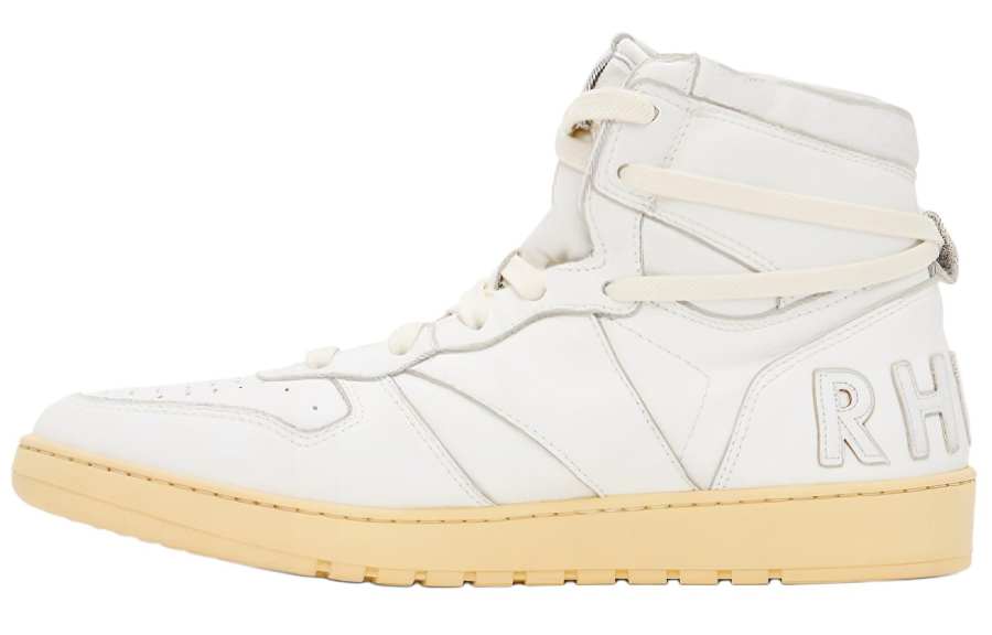 RHUDE Rhecess Hi Casual High Board High top Skateboard Shoes Men's White