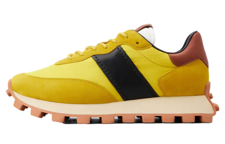 TOD'S Leather Low top Casual Shoes Men's Yellow