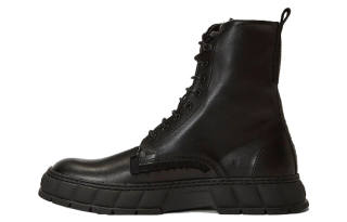 VIRÓN 1992 Leather Ankle Boots Unisex Black