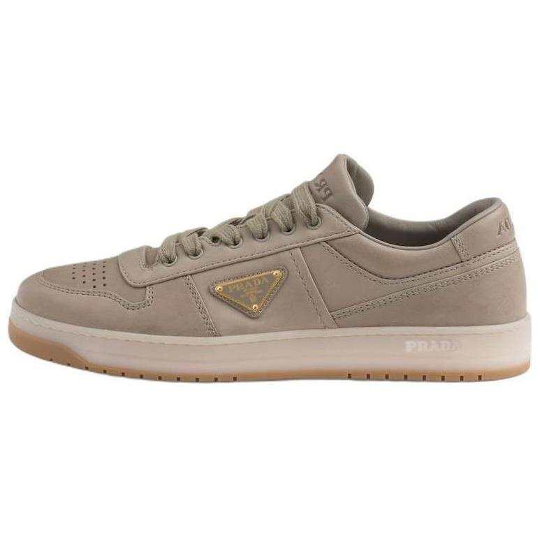 PRADA PRADA Downtown Leather Low top Skateboard Shoes Men's Gray