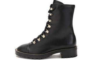 Stuart Weitzman/SW Top Grain Cow Leather Ankle Boots Women's Black