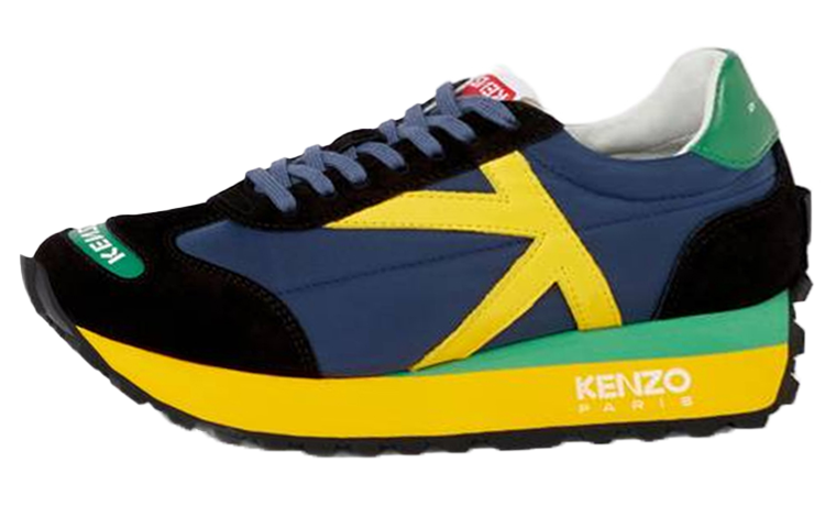 KENZO Nylon Abrasion Resistant Abrasion Resistant Low top Casual Shoes Women's Midnight Blue