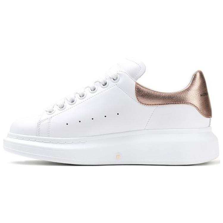 Alexander McQueen Low top Stylish Skateboarding Shoes Women's Rose Gold