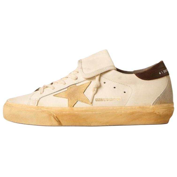 Golden Goose Super Star LTD Cow Leather Low top Skateboard Shoes Men's White