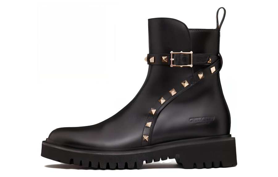Valentino Valentino Garavani Rockstud 40mm Leather Ankle Boots