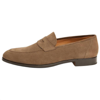 Loro Piana Sergio Calfskin Loafers Men's Umber