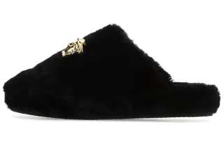 VERSACE La Medusa Comfortable Quiet Closed Toe Slippers Women's Black