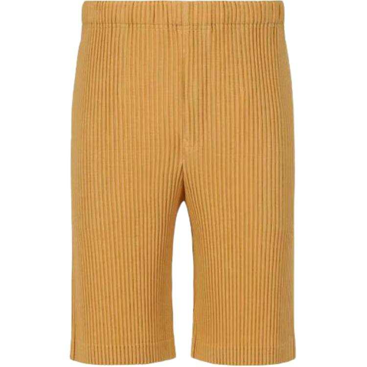 Homme Plissé Issey Miyake Casual Shorts Men's Yellow Moderate