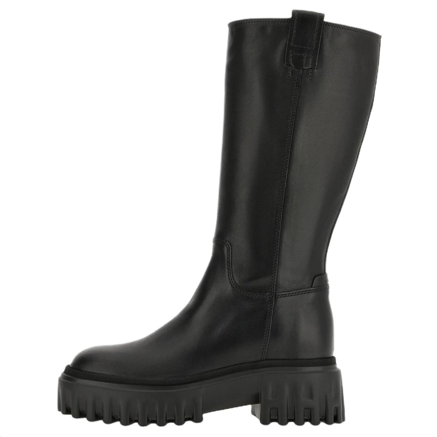 HOGAN H700 Leather Knee high Boots 7.6cm Women's Black