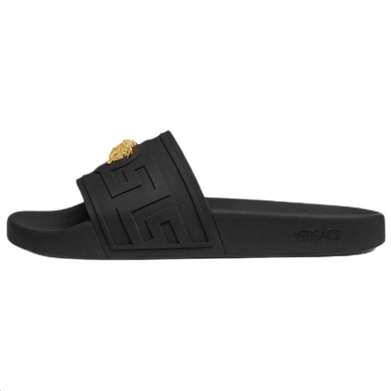 VERSACE VERSACE La Medusa Slide Slippers Men's Black