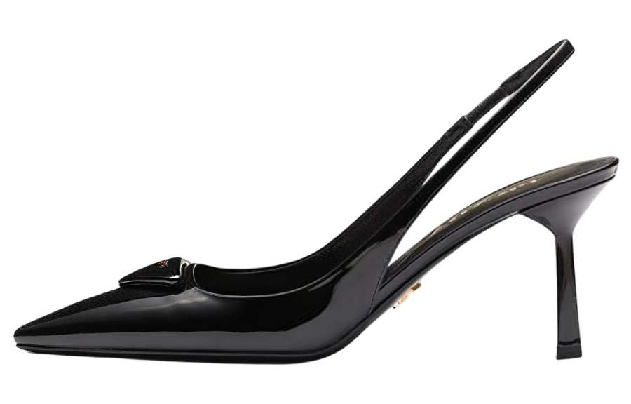 PRADA PRADA 55m Patent Leather Slingback Pumps