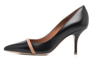 Malone Souliers Leather Slim Heel High Heels Women's Black