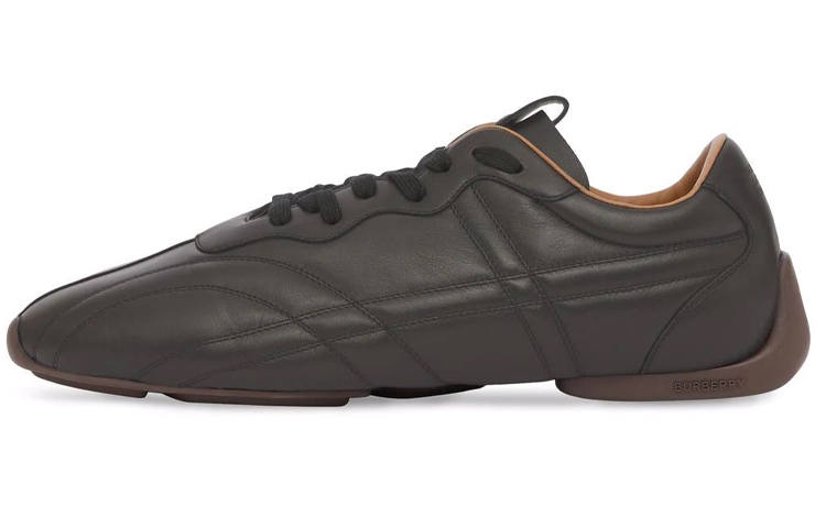 Burberry Cow Leather Abrasion Resistant Low top Casual Shoes Men's Black Gray