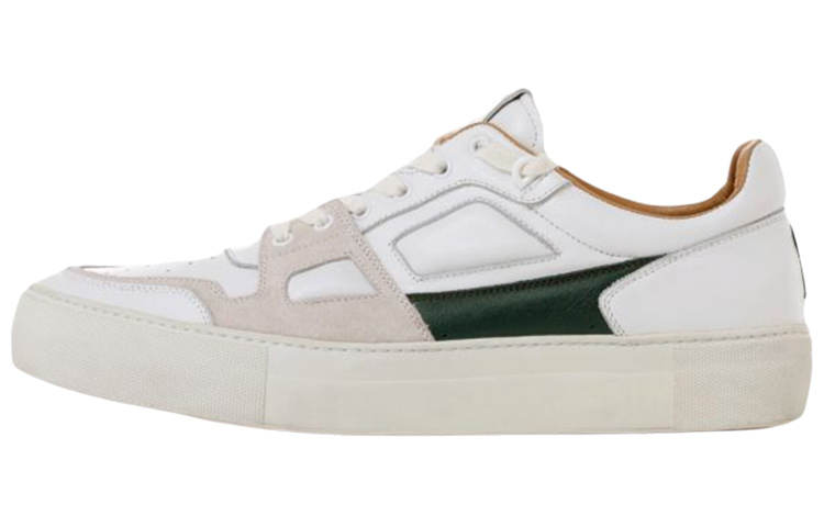 AMIPARIS De Coeur Leather Low top Stylish Skateboarding Shoes Unisex White Green