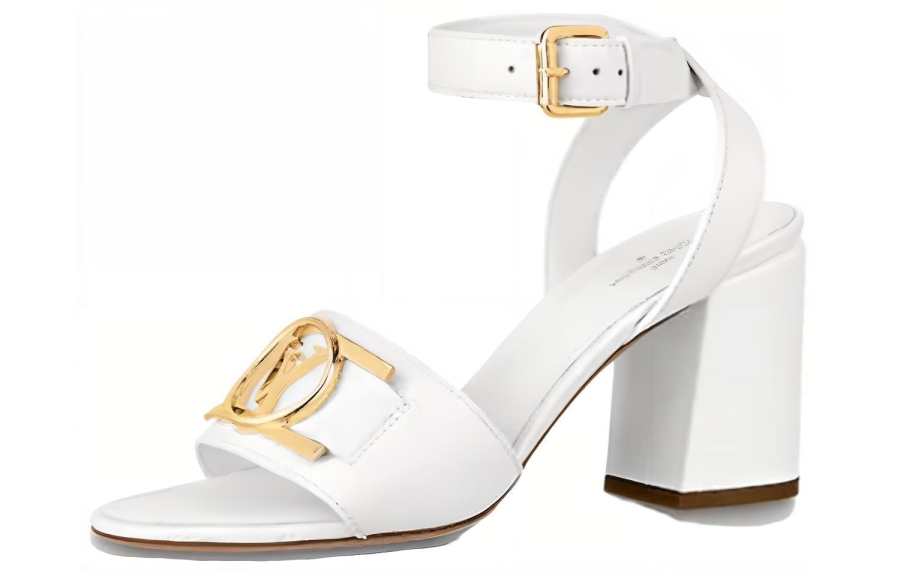 LOUIS VUITTON LOUIS VUITTON Lock It One Strap Sandals Women's White