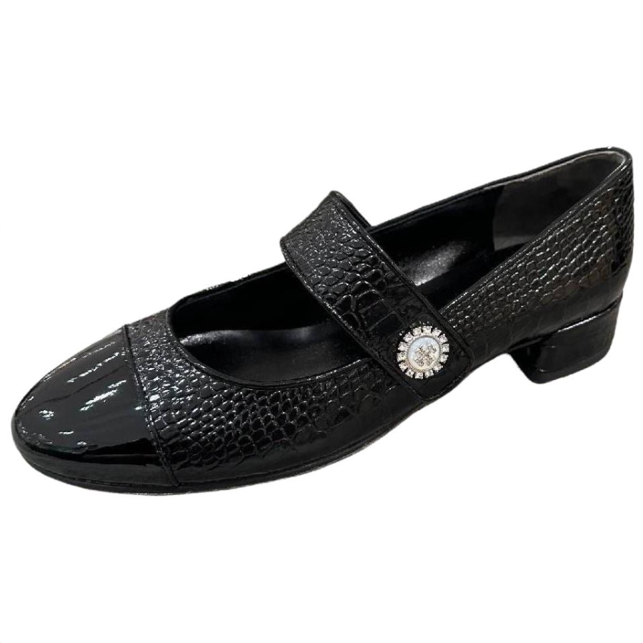TORY BURCH Chunky Heel Mary Jane Shoes Women's Black