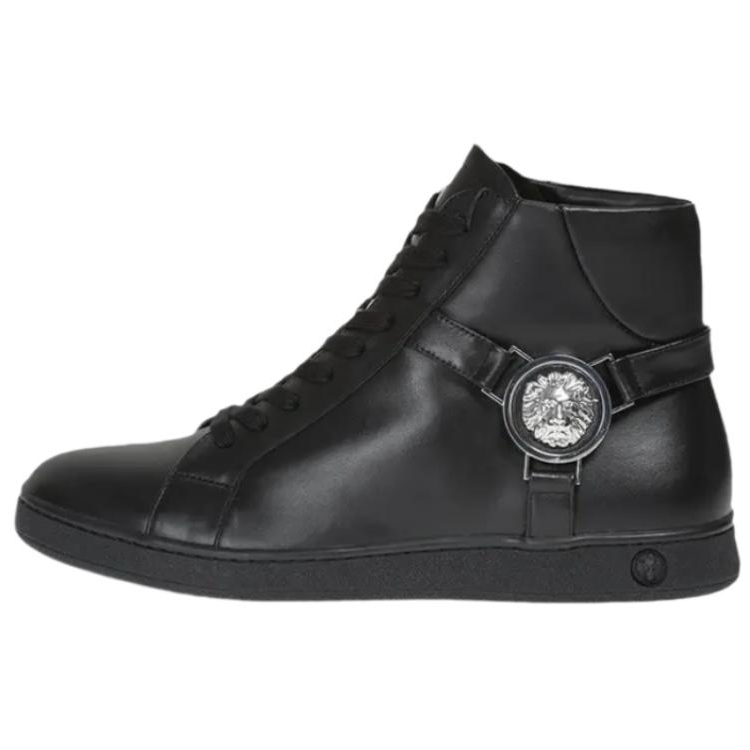 VERSACE VERSUS x VERSACE Leather High top Skateboard Shoes Women's Black