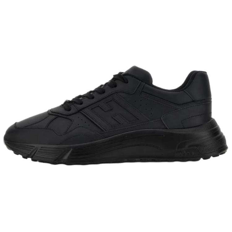 HOGAN Hyperlight Cow Split Leather Low top Casual Shoes 4.5cm Men's Black