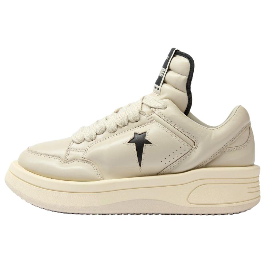 Rick Owens DRKSHDW x Converse X DRKSHDW TURBOWPN Cow Leather Low top Casual Shoes Unisex Beige