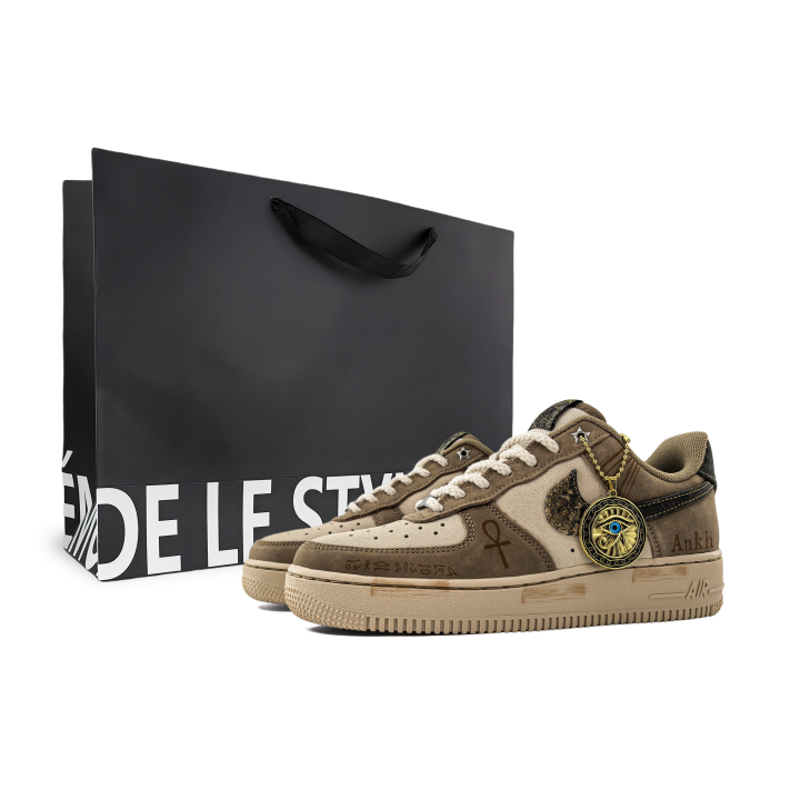 Nike Nike Air Force 1 Low top Skateboard Shoes Men's Brown