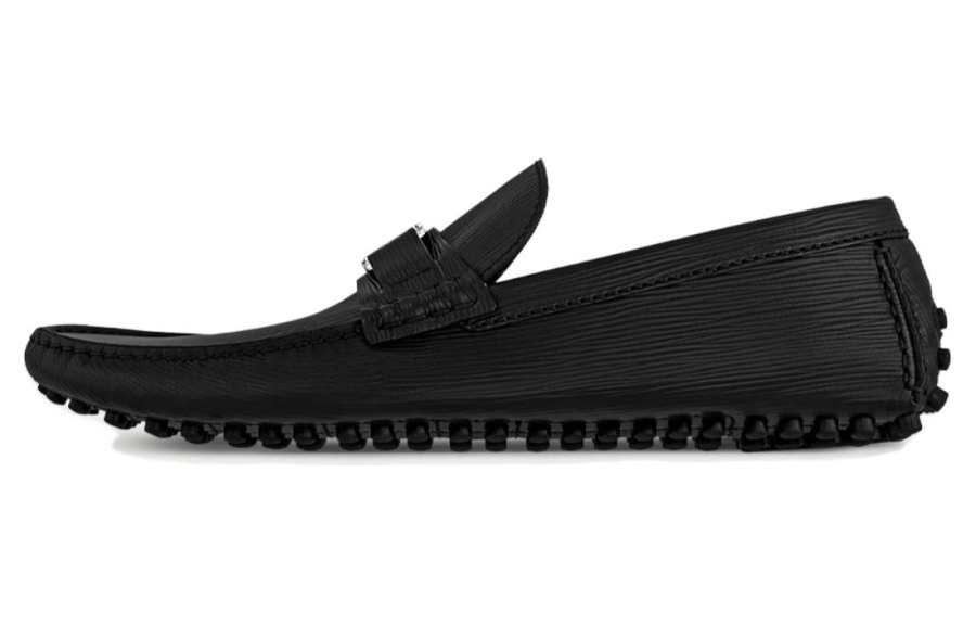 LOUIS VUITTON Hockenheim Gommino Loafers Men's Black