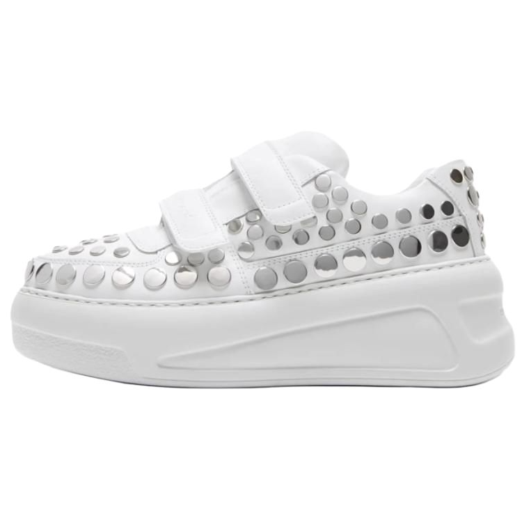 Acne Studios Acne Studios Cow Leather Low top Casual Shoes 4CM Unisex Bright White