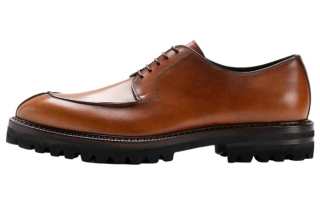 FRANCESCHETTI Top Grain Cow Leather Dress Shoes Men's Brown