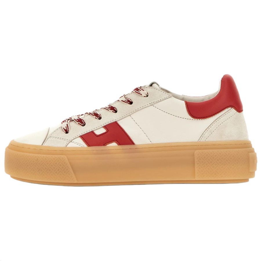 HOGAN Crosswind Leather, Suede Low top Skateboard Shoes 5.6cm Women's Red