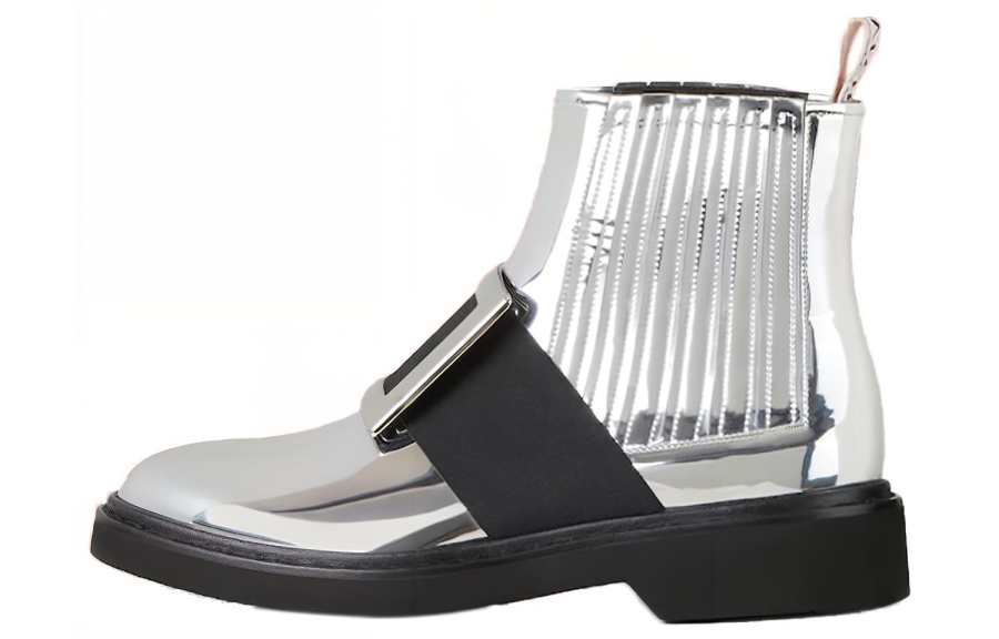 Roger Vivier Viv' Rangers Ankle Boots Women's Silver
