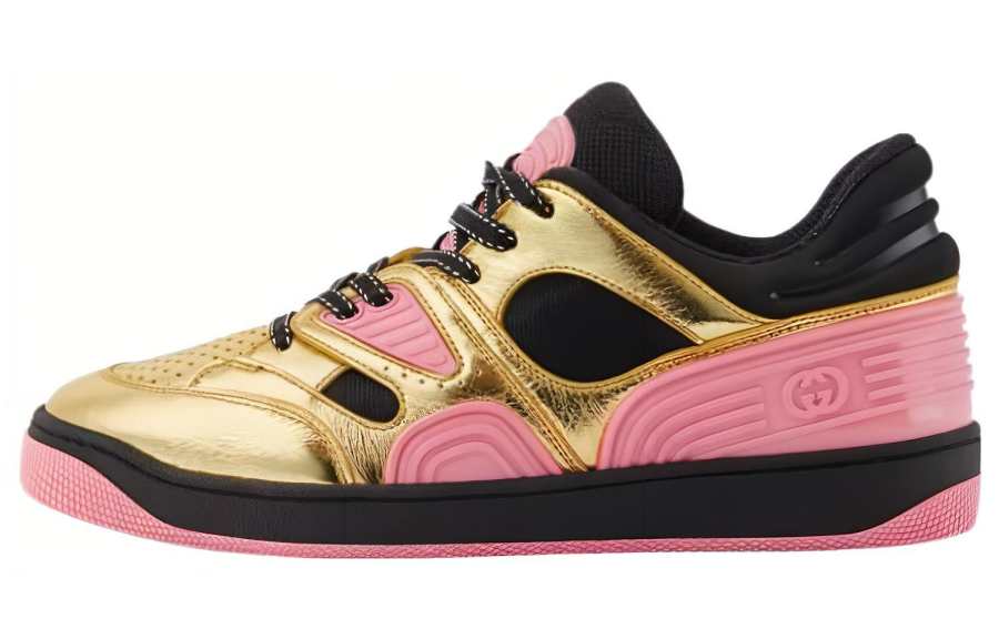 Gucci Wmns Basket 'Black Gold Pink' Women's
