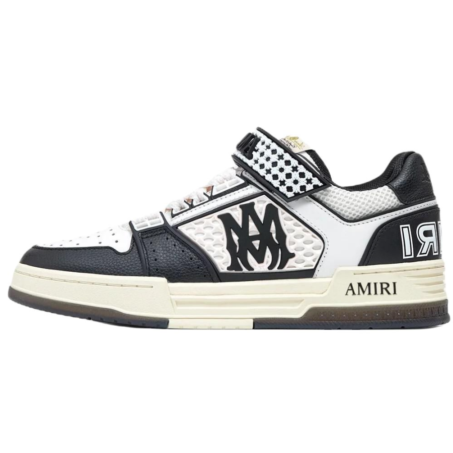 AMIRI Ma Skyline Leather Low top Skateboard Shoes Men's Black White