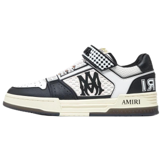 AMIRI Ma Skyline Leather Low top Skateboard Shoes Men's Black White