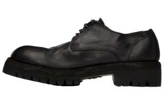GUIDI Derby Shoes Leather Dress Shoes Unisex Black