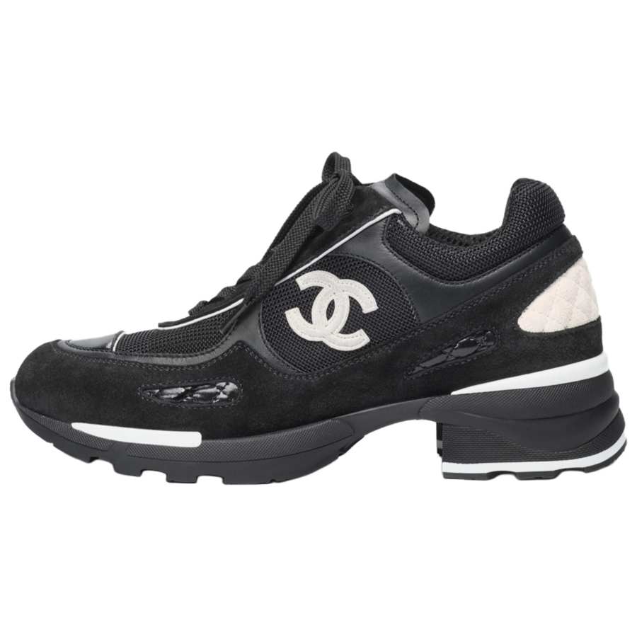 CHANEL 25K Calfskin Low top Casual Shoes Women's Black