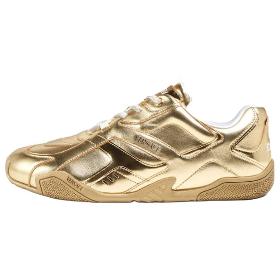 VERSACE Greca Galaxia Lightweight Low top Casual Shoes Men's Gold