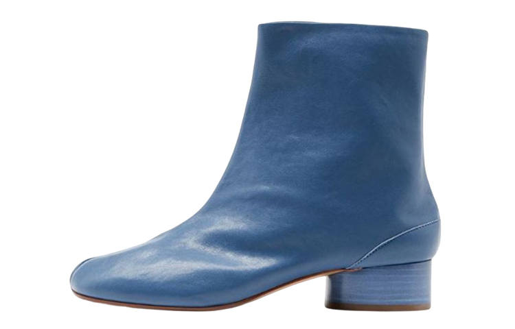 Maison Margiela Tabi Leather Ankle Boots Women's Blue