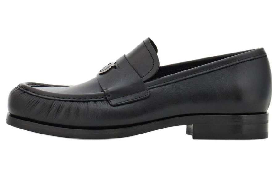 Ferragamo FERRAGAMO Gancini-plaque Leather Loafers