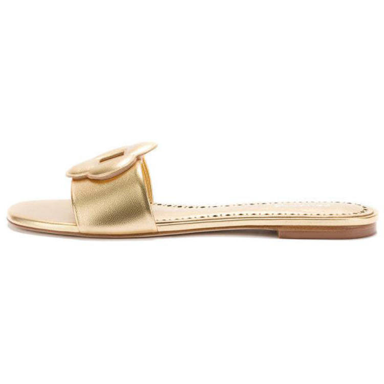Larroude Slide Slippers Women's Gold