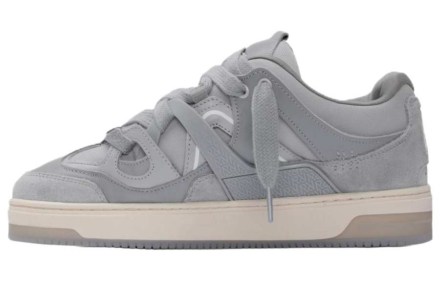 REPRESENT REPRESENT Bully Leather Low top Skateboard Shoes Men's Gray