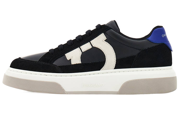 Ferragamo FERRAGAMO Gancini Panelled Leather Sneakers