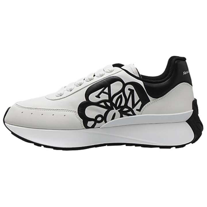 Alexander McQueen Alexander McQueen Sprint Runner Lace Up Sneakers 'White Black' Women's