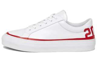 GCDS Canvas Leather Low top Skateboard Shoes Unisex White Red