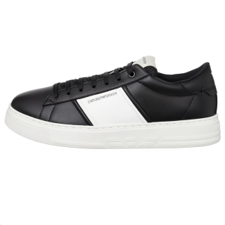 EMPORIO ARMANI Logo-print Leather Sneakers