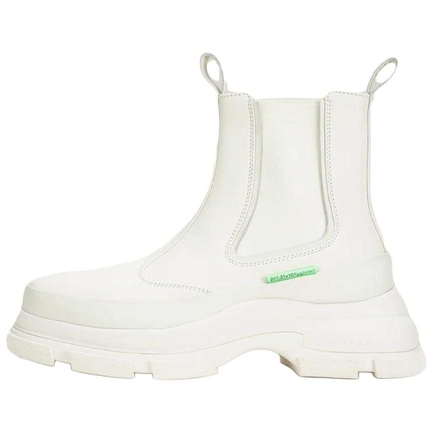 Both Both Gao Eva Leather Short Chelsea Boots Unisex White