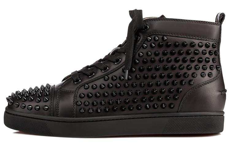 Christian Louboutin Louis Flat Calf Spikes 'Black'