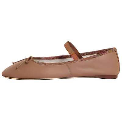 Loeffler Randall Leonie Safari Sheepskin Mary Jane Shoes Women's Tan