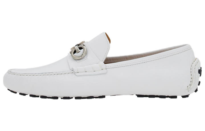 Ferragamo FERRAGAMO Gancini Loafers Men's White